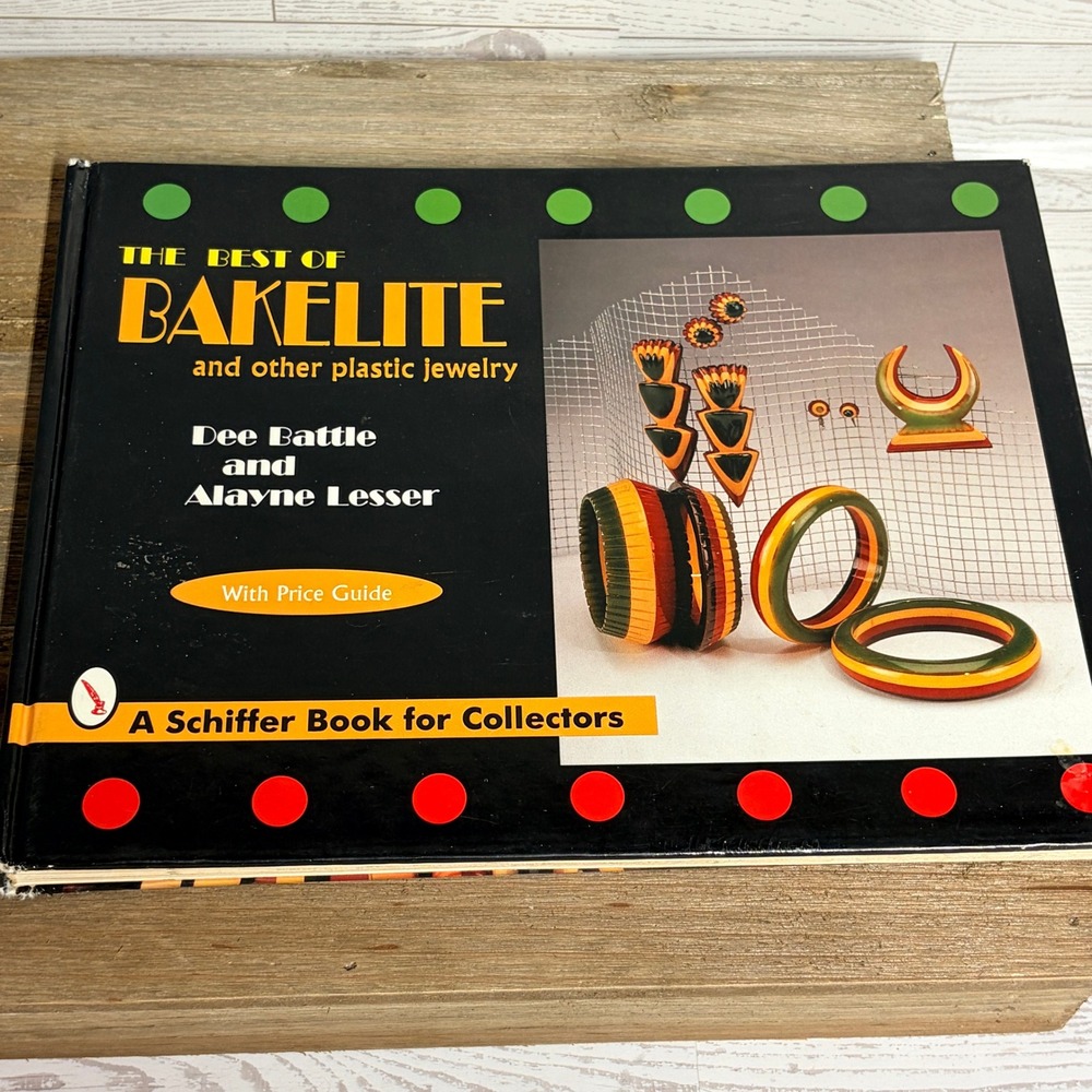 The Best of Bakelite and Other Plastic Jewelry Hardcover Book Dee Battle 1996